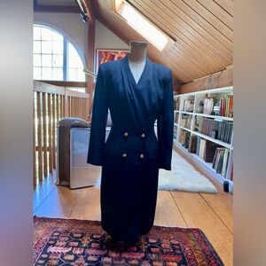 Kasper Double Breasted Black Dress sz 8